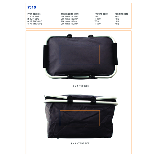 Panier isotherme pliable en polyester Cassian, Image 3