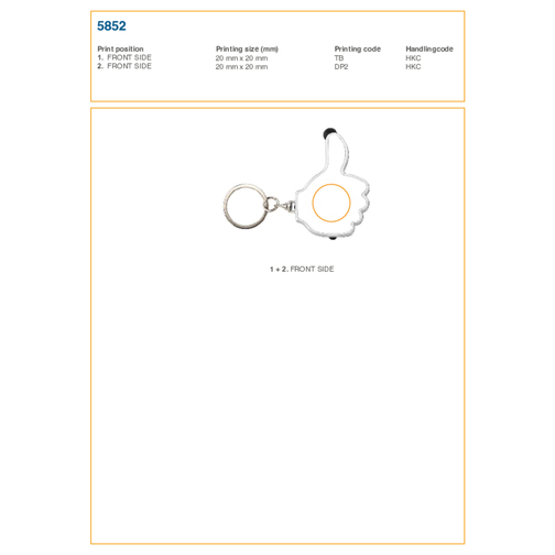 Portachiavi OK capacitivo, in ABS Melvin, Immagine 3
