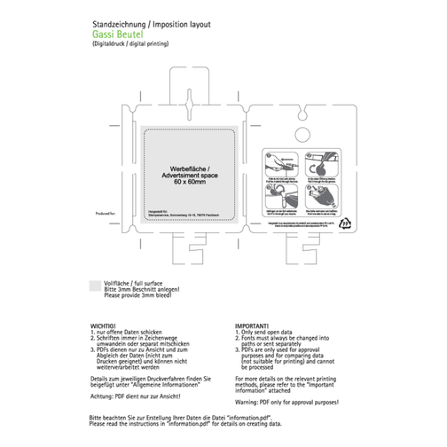 Gassi-Beutel Maxi , individuell, Papier, Kunststoff, 7,50cm x 2,40cm x 8,60cm (Länge x Höhe x Breite), Bild 3