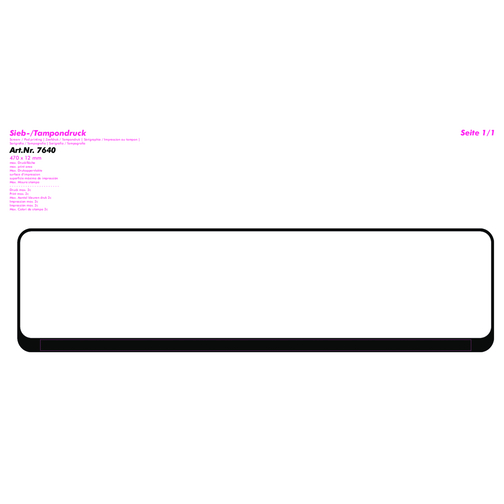 Kennzeichenhalter 'Beta' , schwarz, PS, 52,70cm x 0,50cm x 13,50cm (Länge x Höhe x Breite), Bild 3