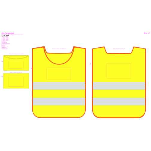 Kinder-Sicherheitsüberwurf , gelb, PL, 35,50cm x 47,50cm (Länge x Breite), Bild 4