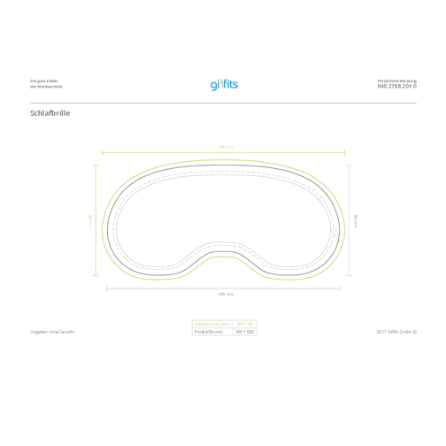 Microfaser Schlafbrille Dreamer , Promo Effects, frei wählbar, Microfaser, 19,30cm x 8,30cm (Länge x Breite), Bild 3
