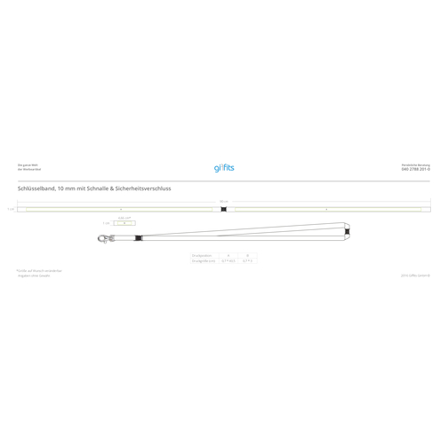 Schlüsselband Standard , Promo Effects, schwarz, Polyester, 105,00cm x 1,00cm (Länge x Breite), Bild 3