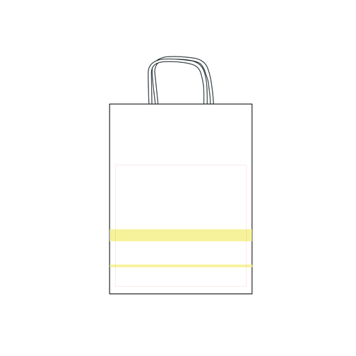 Krafttaschen Weißes Papier, Gedrehte Griffe , weiß, Papier, 24,00cm x 32,00cm x 10,00cm (Länge x Höhe x Breite), Bild 2