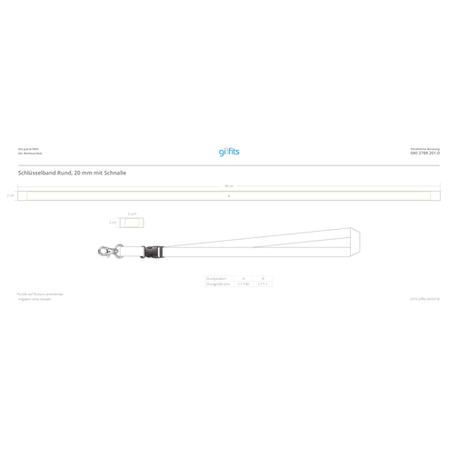 Schlüsselband Rund , Promo Effects, Polyester, 105,00cm x 2,00cm (Länge x Breite), Bild 4