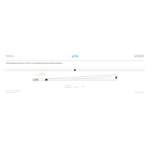 Schlüsselband Rund , Promo Effects, Polyester, 105,00cm x 1,00cm (Länge x Breite), Bild 5