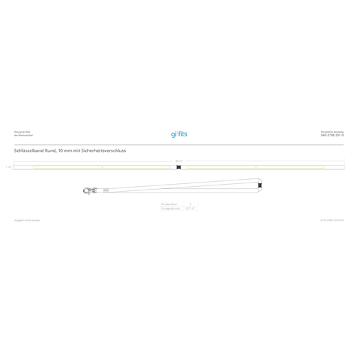 Schlüsselband Rund , Promo Effects, Polyester, 92,00cm x 1,00cm (Länge x Breite), Bild 4