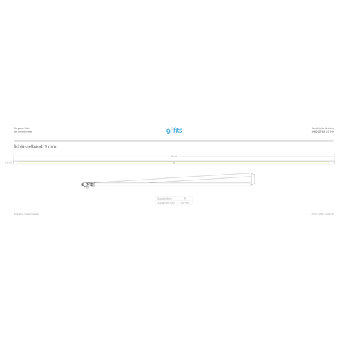 Schlüsselband Basic , Promo Effects, apfelgrün, Satin, 92,00cm x 0,90cm (Länge x Breite), Bild 3