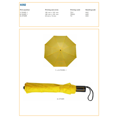 Parapluie pliable en polyester, Image 3