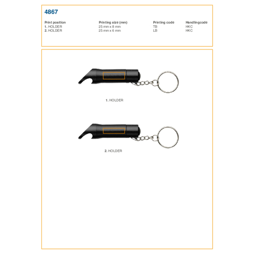 Porte-clés torche 3 LEDS, Image 3