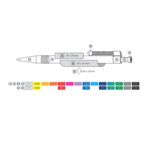 Kugelschreiber Spring SP , Ritter-Pen, schwarz, ABS-Kunststoff, 14,10cm (Länge), Bild 2