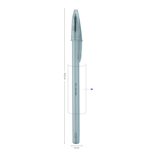 BIC® Style Clear Kugelschreiber , BiC, transparent grün, Kunststoff, 14,90cm x 1,20cm (Länge x Breite), Bild 4