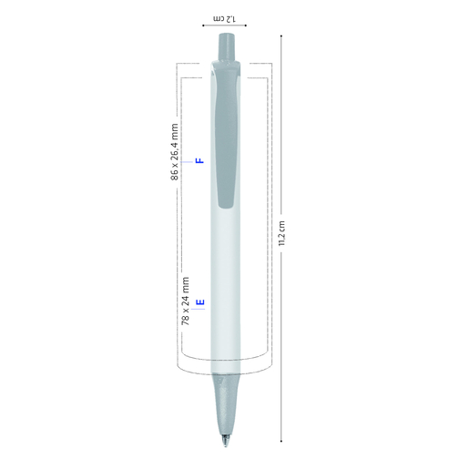 BIC® Clic Stic Mini Digital Kugelschreiber , BiC, weiss/rot, Kunststoff, 11,20cm x 1,20cm (Länge x Breite), Bild 5