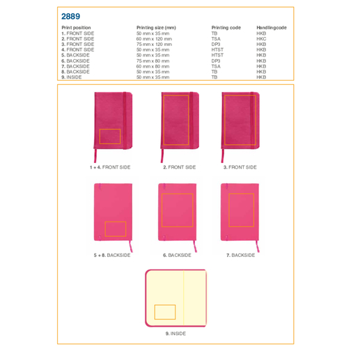 Carnet A6 avec couverture PU Dita, Image 2