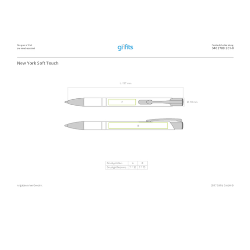 Kugelschreiber New York Soft Touch , Promo Effects, grün, Metall, 13,50cm x 0,80cm (Länge x Breite), Bild 7