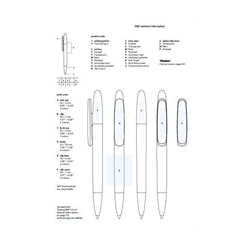 Prodir DS5 TFF Twist Kugelschreiber , Prodir, klar, Kunststoff, 14,30cm x 1,60cm (Länge x Breite), Bild 7