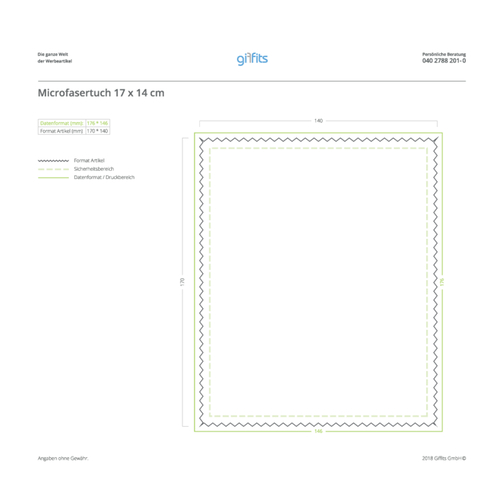 Ściereczki z mikrofibry 170 g/m², 14 x 17 cm, Obraz 4