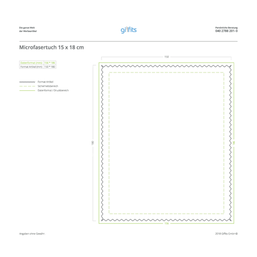 Ściereczki z mikrofibry 170 g/m², 15 x 18 cm, Obraz 4