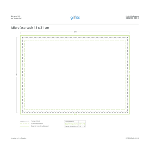 Ściereczki z mikrofibry 170 g/m², 15 x 21 cm, Obraz 4