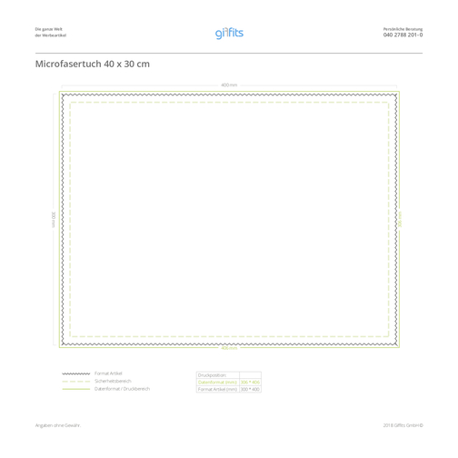 Chiffons en microfibres 170 g/m², 30 x 40 cm sans emballage individuel, Image 4