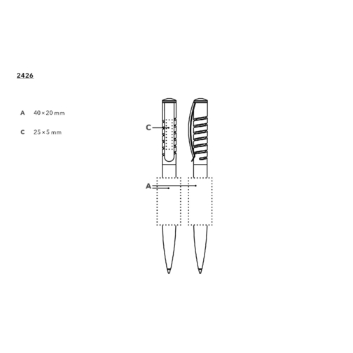 Dlugopis automatyczny New Spring Clear Retractable Ballpoint Pen, Obraz 4