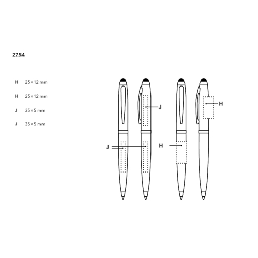 Roubill Nautic Touch Pad Pen Drehkugelschreiber , rou bill by Senator, weiß, Metall, 14,00cm x 1,50cm x 1,10cm (Länge x Höhe x Breite), Bild 4
