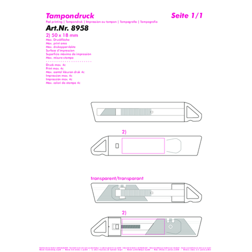 Cutter, grande, transparente, Immagine 4