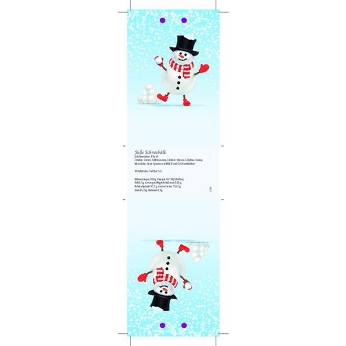 Süße Schneebälle , weiß, Schaumzucker,  Folie, Papier, Metall, Stoff, 8,00cm x 16,00cm x 5,00cm (Länge x Höhe x Breite), Bild 3