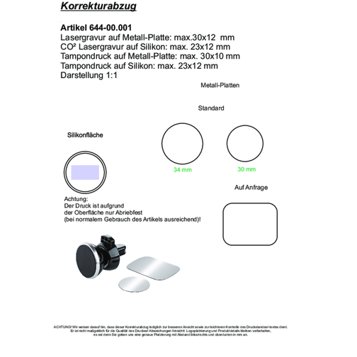 Metmaxx® Handyhalter 'Hold'n Click' Schwarz , Metmaxx, schwarz / silber, Kunststoff / Metall, 5,20cm x 3,70cm (Länge x Breite), Bild 3