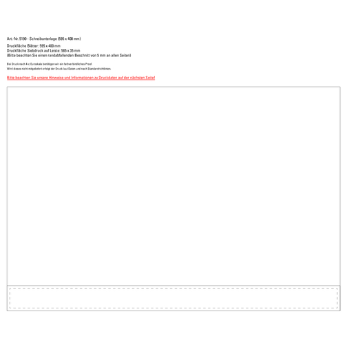 Schreibunterlage Mit Leiste , transparent, Papier, 40,00cm x 59,50cm (Länge x Breite), Bild 2