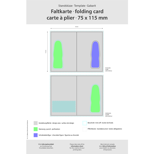 Faltkarte Individuell , -, 11,50cm x 7,50cm (Länge x Breite), Bild 3