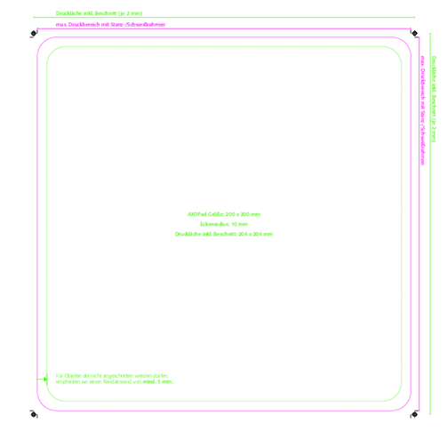 AXOPAD® Mousepad AXOClear 400, 20 x 20 cm kvadratisk, 0,9 mm tyk, Billede 3