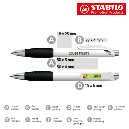 STABILO Relax Kugelschreiber , Stabilo, schwarz, Kunststoff, 14,60cm x 1,60cm x 1,30cm (Länge x Höhe x Breite), Bild 4