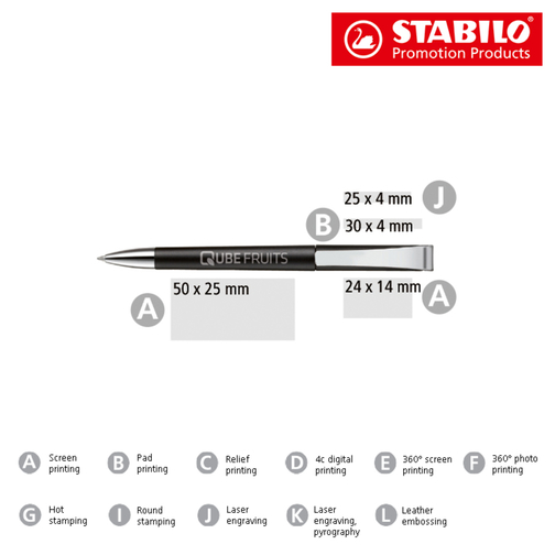 STABILO Prime Metal Kugelschreiber , Stabilo, silber, Metall, 14,40cm x 1,50cm x 1,20cm (Länge x Höhe x Breite), Bild 4