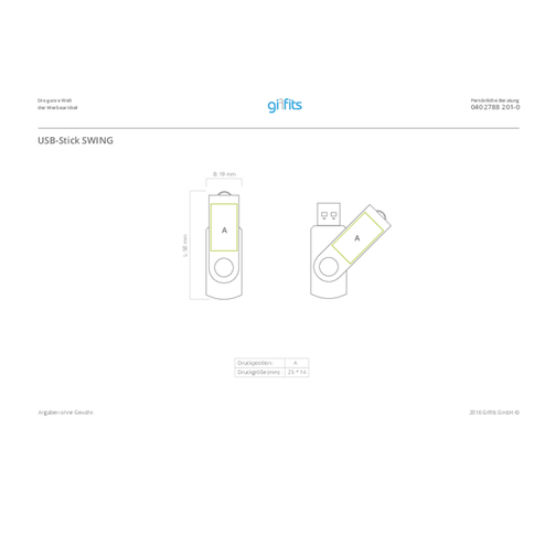 Clé USB SWING Color 2.0 16 Go, Image 4