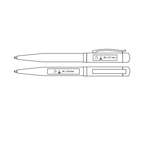 Kugelschreiber FORTUNA SCHWARZ, Incl. 1-er Pen-Box , Ritter-Pen, schwarz, Metall, 13,80cm (Länge), Bild 4