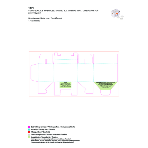 Umzugskarton Imperiale Minz , Karton, 3,20cm x 3,70cm x 5,00cm (Länge x Höhe x Breite), Bild 2