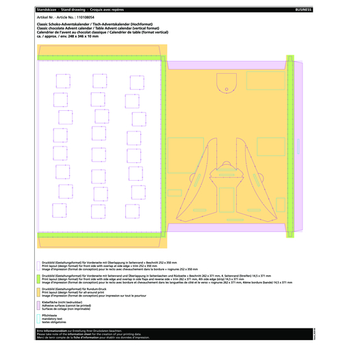 Schoko-Sonderform-Adventskalender , , 34,80cm x 1,10cm x 24,80cm (Länge x Höhe x Breite), Bild 6