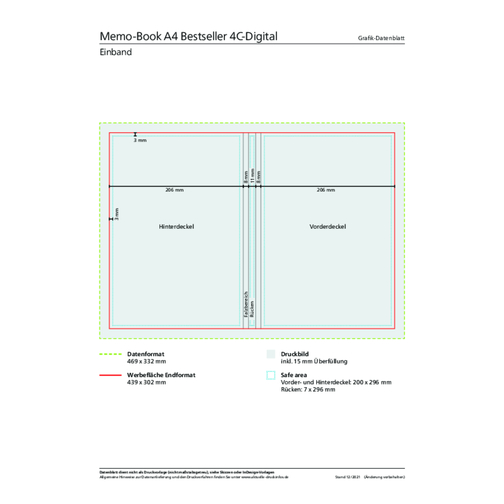 Bloc-notes Memo-Book A4 Bestseller, 4C-Digital, brillant, Image 3