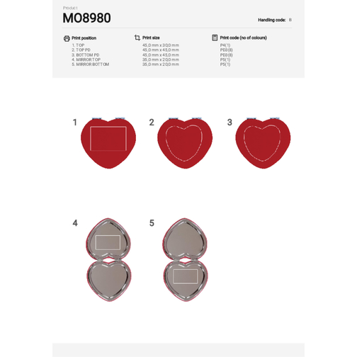Glow Heart , rot, PU, 6,50cm x 0,50cm x 6,50cm (Länge x Höhe x Breite), Bild 4