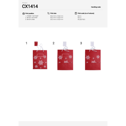 Bossa Medium , rot, Papier, 22,00cm x 30,00cm x 11,00cm (Länge x Höhe x Breite), Bild 6