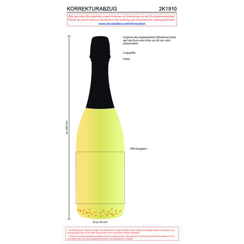 Golden Flakes - Flasche Klar , schwarz, Glas, 8,30cm x 30,00cm x 8,30cm (Länge x Höhe x Breite), Bild 6