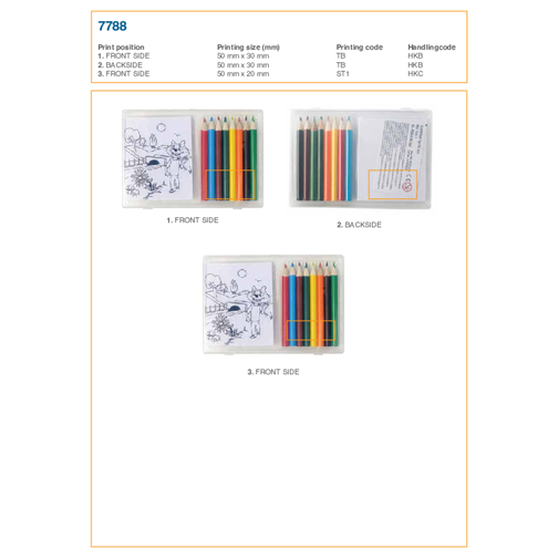 Set à dessin de 8 crayons Adita, Image 7