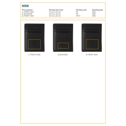 Porte-cartes de crédit RFID en cuir Logan, Image 3