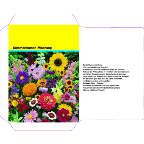 Samentütchen Bunte Blumenmischung , bunt, Papier, Samen, 8,20cm x 11,40cm (Länge x Breite), Bild 3