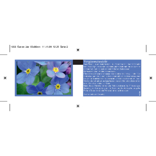 Samentütchen Vergissmeinnicht , blau, Papier, Samen, 8,00cm x 5,50cm (Länge x Breite), Bild 2