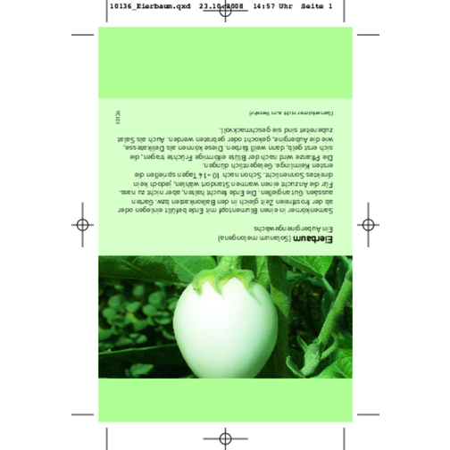 Klappkärtchen Eierbaum , grün, Papier, Folie, Samen, 9,00cm x 6,00cm (Länge x Breite), Bild 2