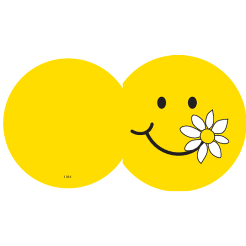 Klappkärtchen Smile , gelb, Papier, Folie, Samen, , Bild 2