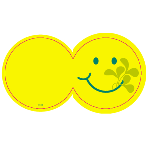 Klappkärtchen Smile Fit , gelb, Papier, Folie, Samen, , Bild 2