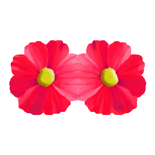 Klappkärtchen Blüte , rot, Papier, Folie, Samen, 9,00cm x 9,50cm (Länge x Breite), Bild 2